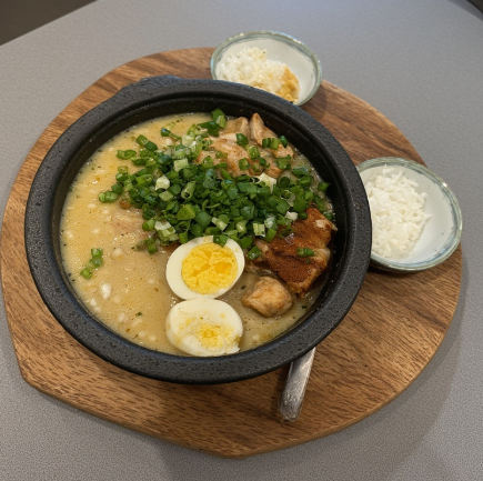 Arroz Caldo (Chicken Rice Porridge Breakfast)