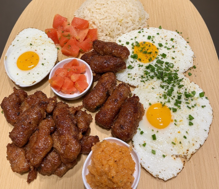Longsilog (Sweet Pork Sausage with Garlic Rice and Egg)