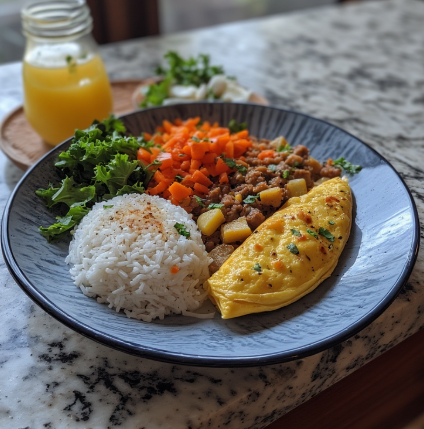 Tortang Giniling (Ground Meat Omelette Lunch)